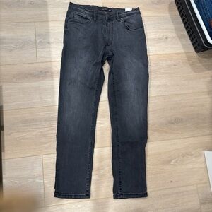 Tahari Black Straight Jeans with Regular Fit